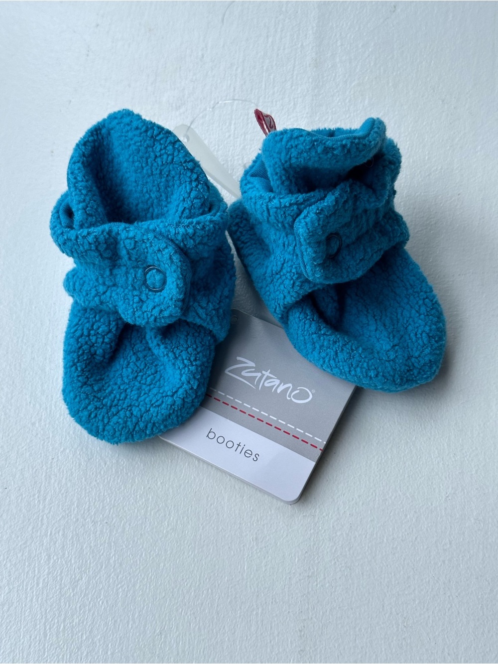 NEW Zutano Cozie Fleece Baby Booties in Pagoda size 3 Months
